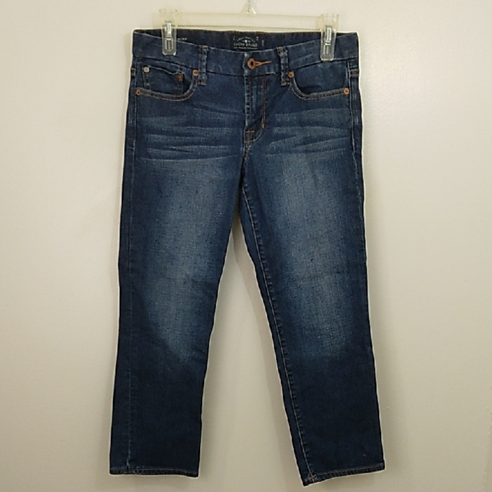 Lucky Brand Sweet Crop Jeans Size 2/26 Straight Crop Leg Mid Rise Normcore Class
